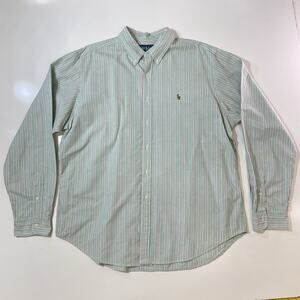 VTG 90s Ralph Lauren Men’s XXL Yarmouth Oxford Striped Button Down Shirt 2XL